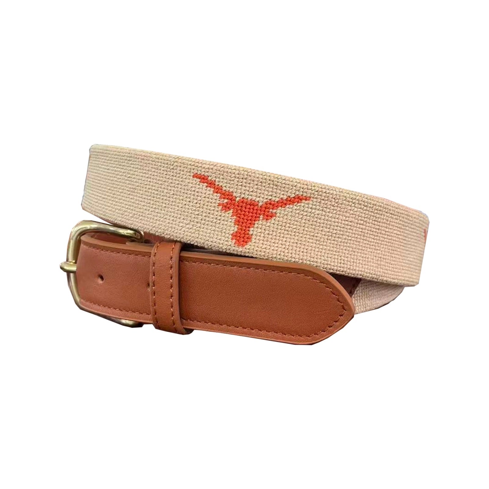 Texas Longhorns Needlepoint Belt
