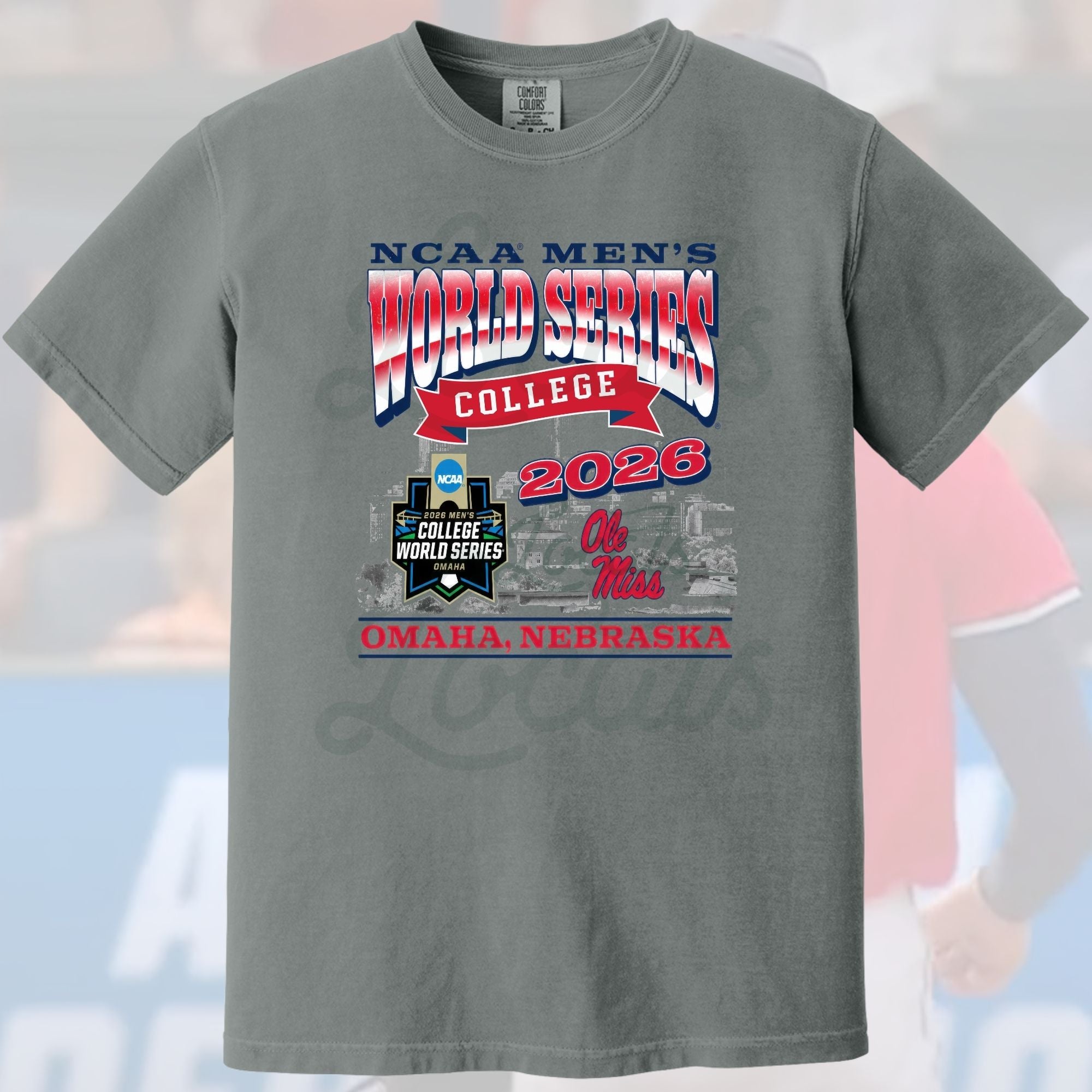 2026 College World Series Ole Miss Baseball Shirt, Omaha Comfort Colors Tee