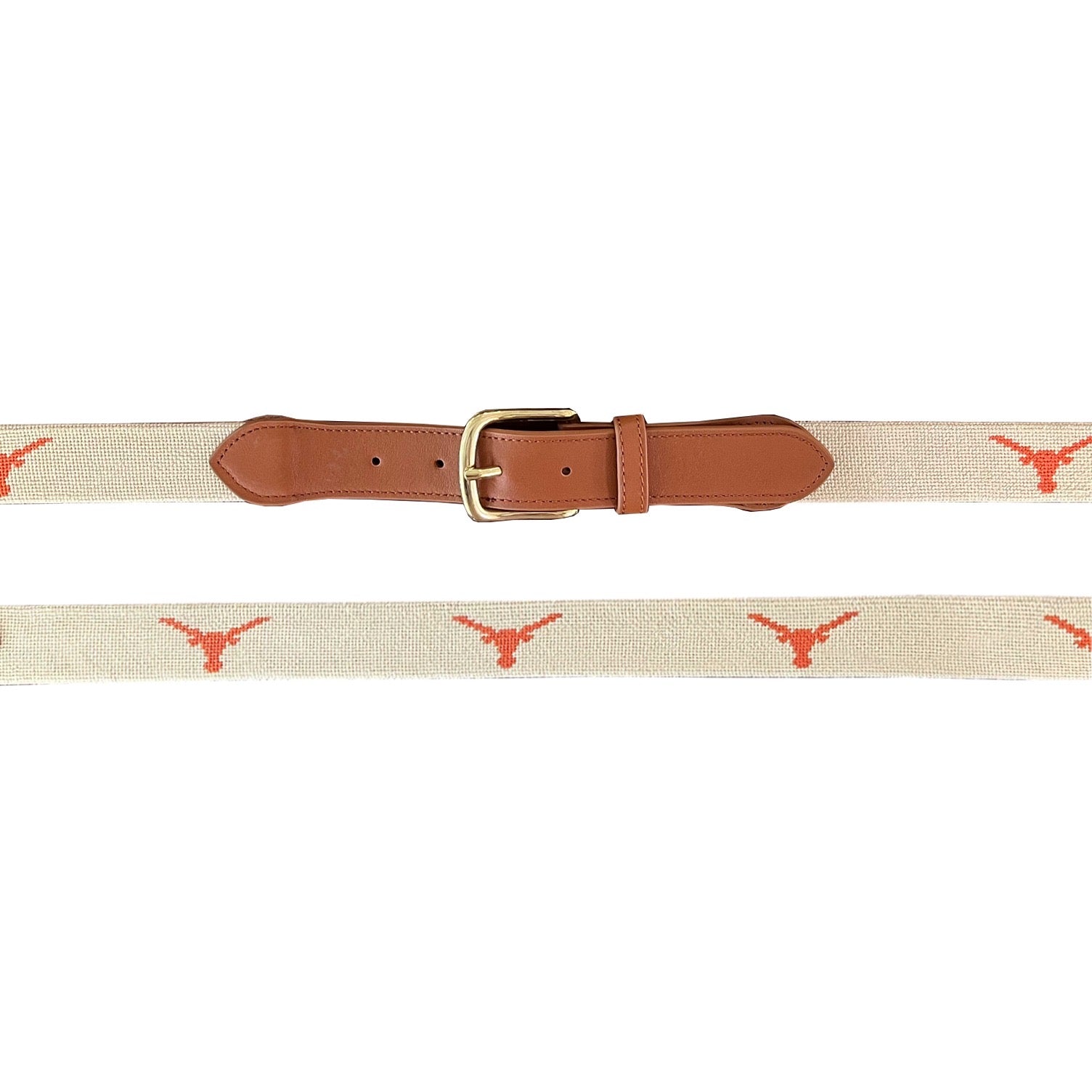 Texas Longhorns Needlepoint Belt