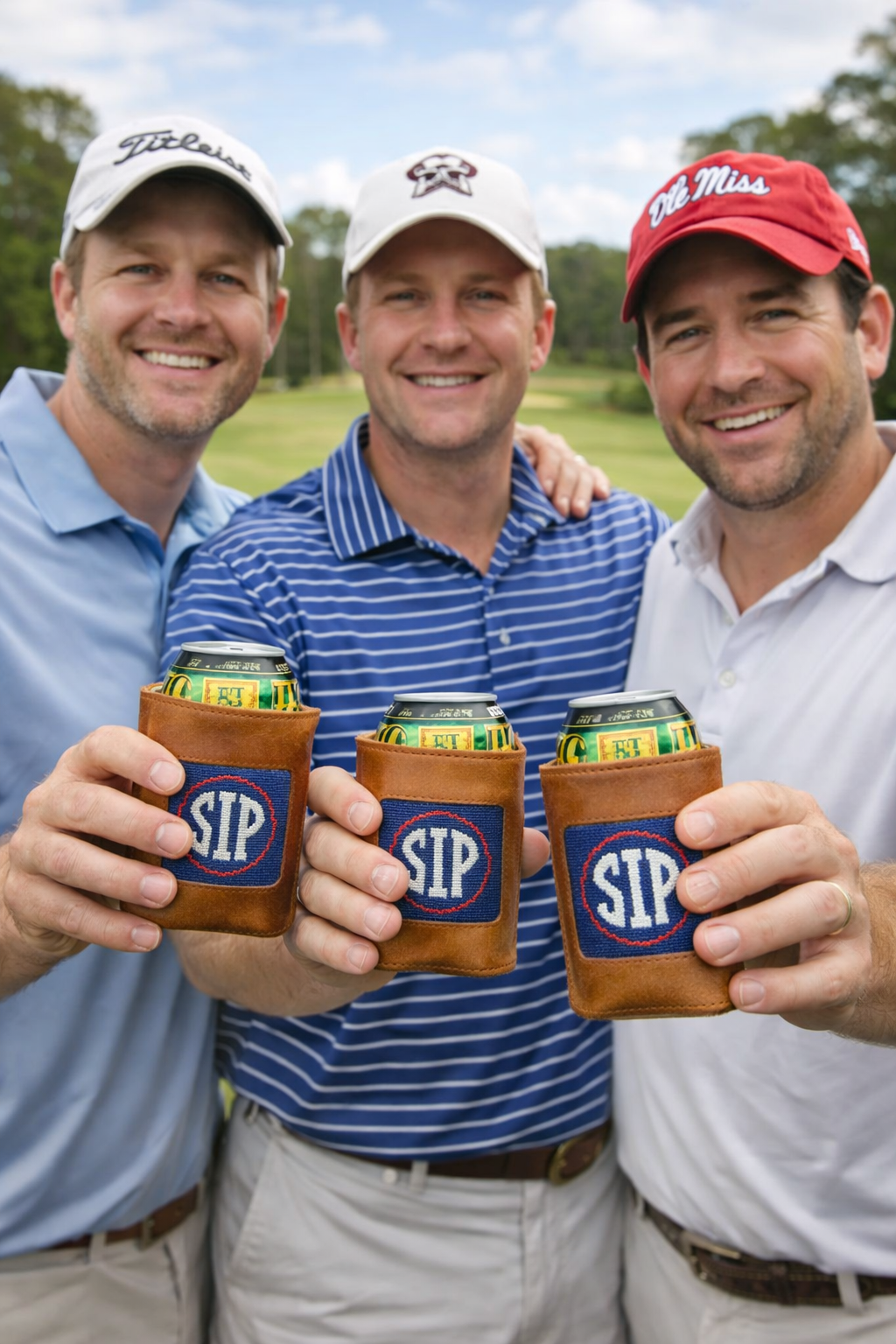Sip Needlepoint Koozie