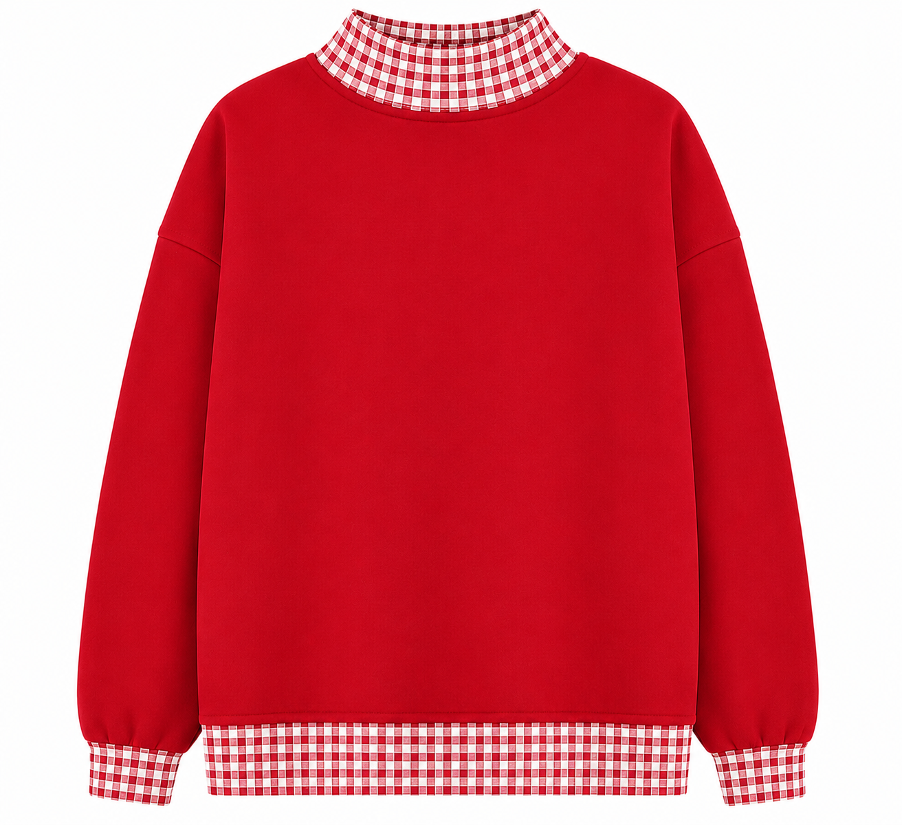 WHOLESALE: Premium Adult Mock Neck Sweatshirt (Gingham)