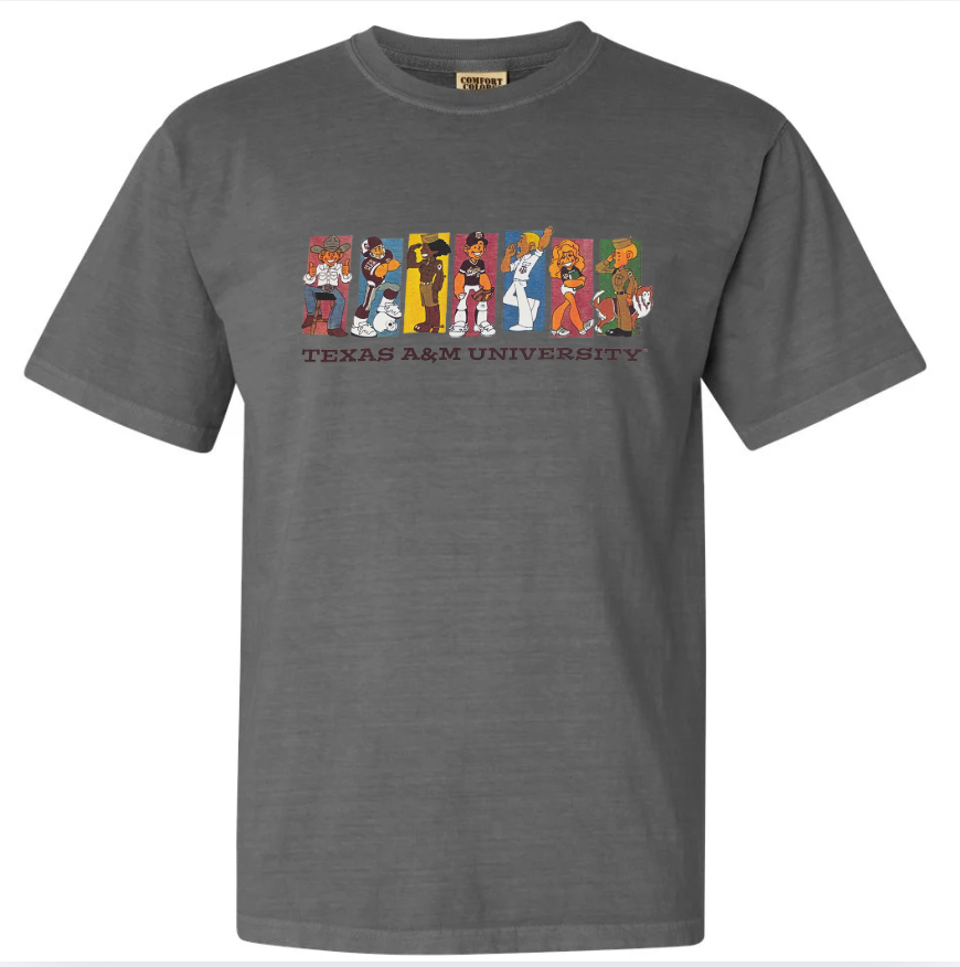 Texas A&M Vintage Mascot Graphic T-Shirt | Aggies Retro Game Day Shirt | Texas A&M University Comfort Tee