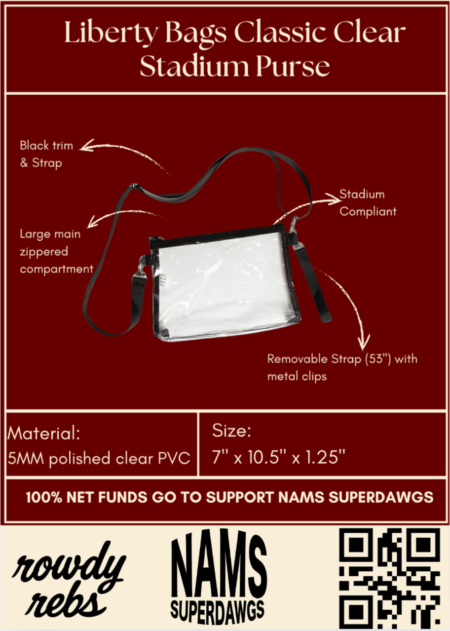 Liberty Bags Classic Clear Stadium Purse