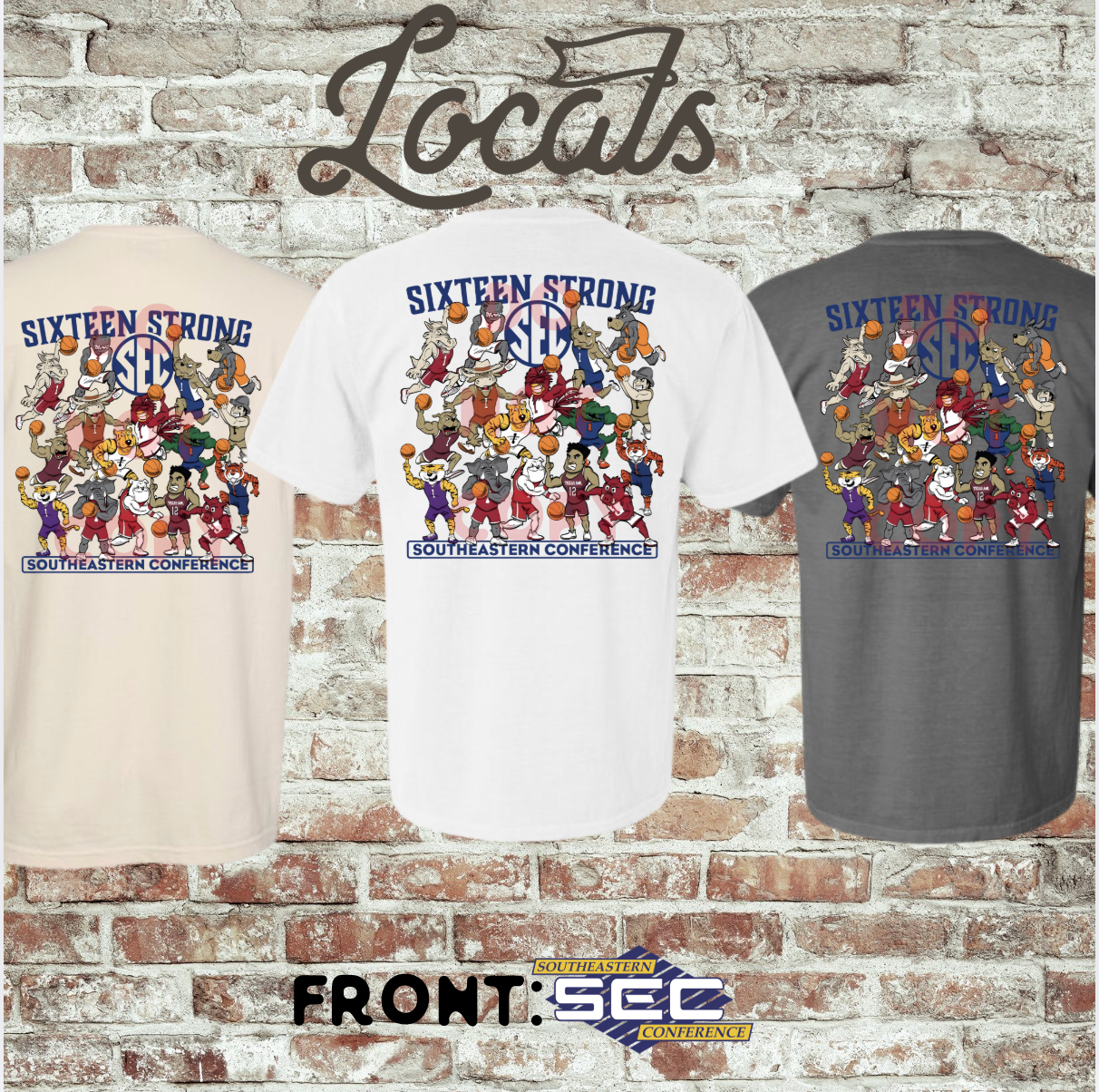 SEC Mascots Comfort Colors Tee • Southeastern Conference, Game Day Shirt, Basketball
