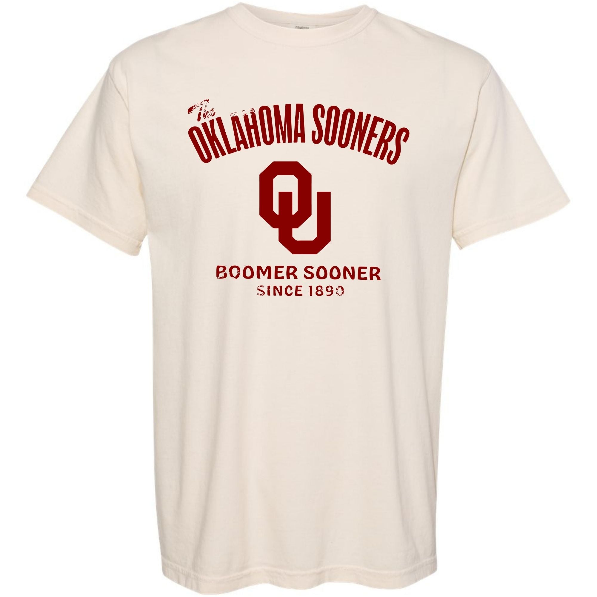 Vintage Oklahoma Sooners T-Shirt – Retro OU Logo Tee | Classic Boomer Sooner Shirt ivory shirt comfort colors 
