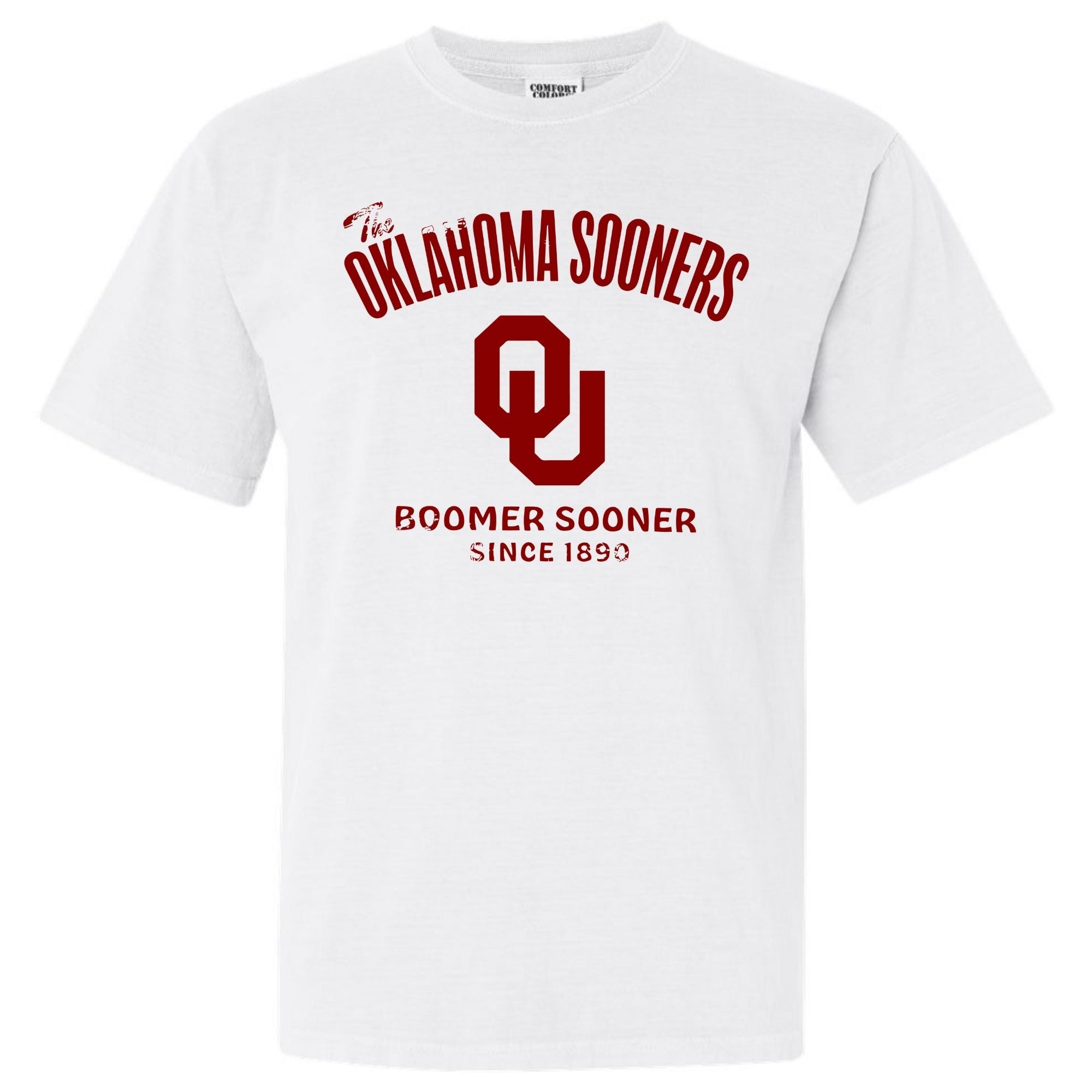 Vintage Oklahoma Sooners T-Shirt – Retro OU Logo Tee | Classic Boomer Sooner Shirt ivory shirt comfort colors 