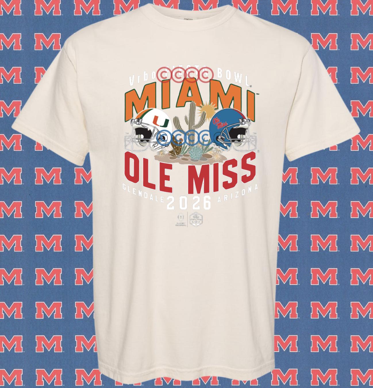 Miami vs. Ole Miss Fiesta Bowl Shirt | CFP Semifinal Tee | Ole Miss Rebels Playoff Shirt | College Football Bowl Game Tee