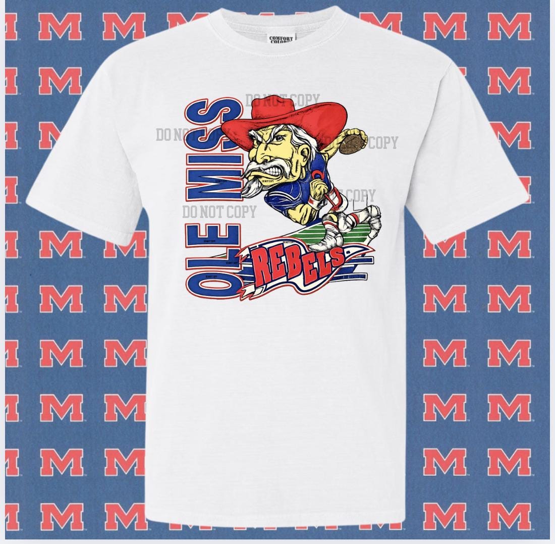 NEW Vintage Colonel Reb for the win |Vintage Ole Miss Rebels T-Shirt – Retro Colonel Reb Graphic Tee