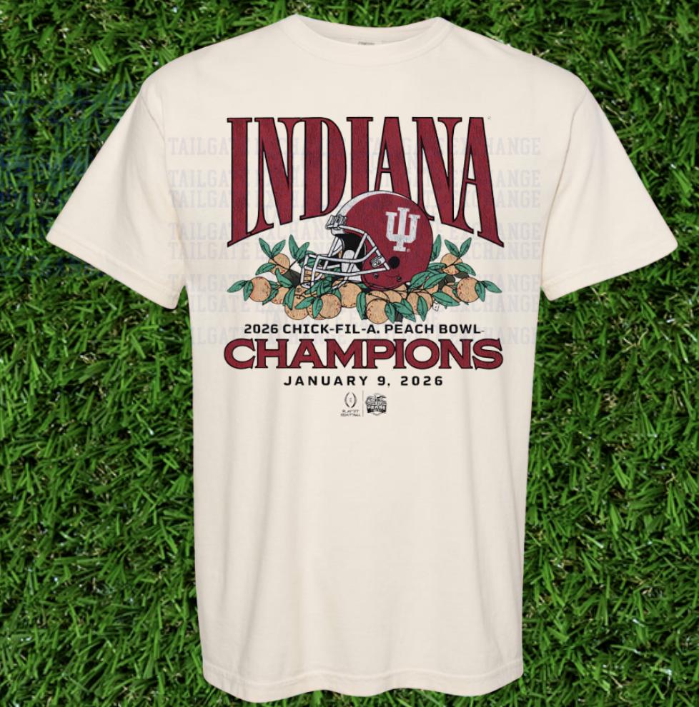 Indiana Football Champions Shirt | 2026 Peach Bowl Champions Tee | Comfort Colors® Vintage College Football Shirt