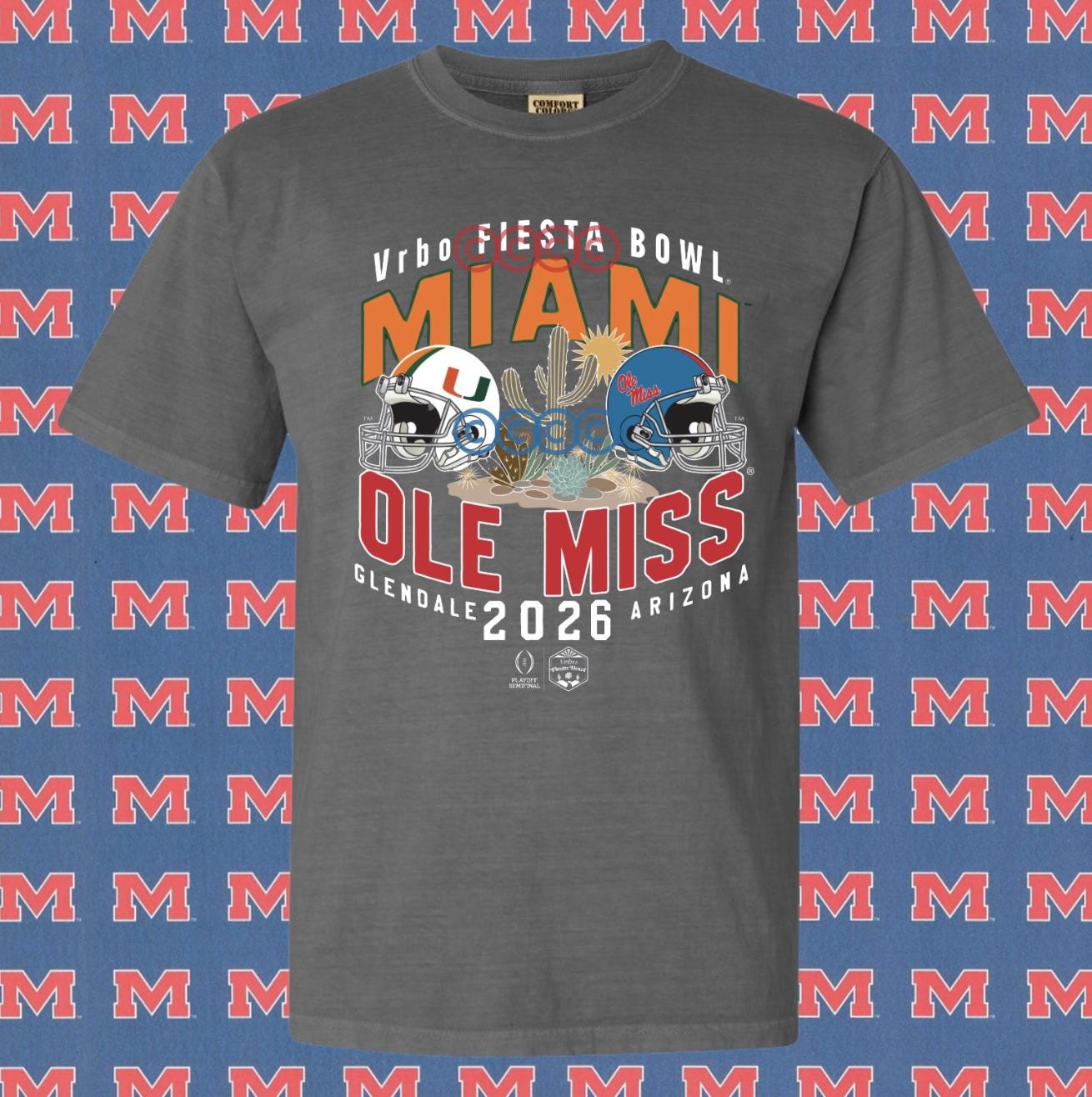 Miami vs. Ole Miss Fiesta Bowl Shirt | CFP Semifinal Tee | Ole Miss Rebels Playoff Shirt | College Football Bowl Game Tee