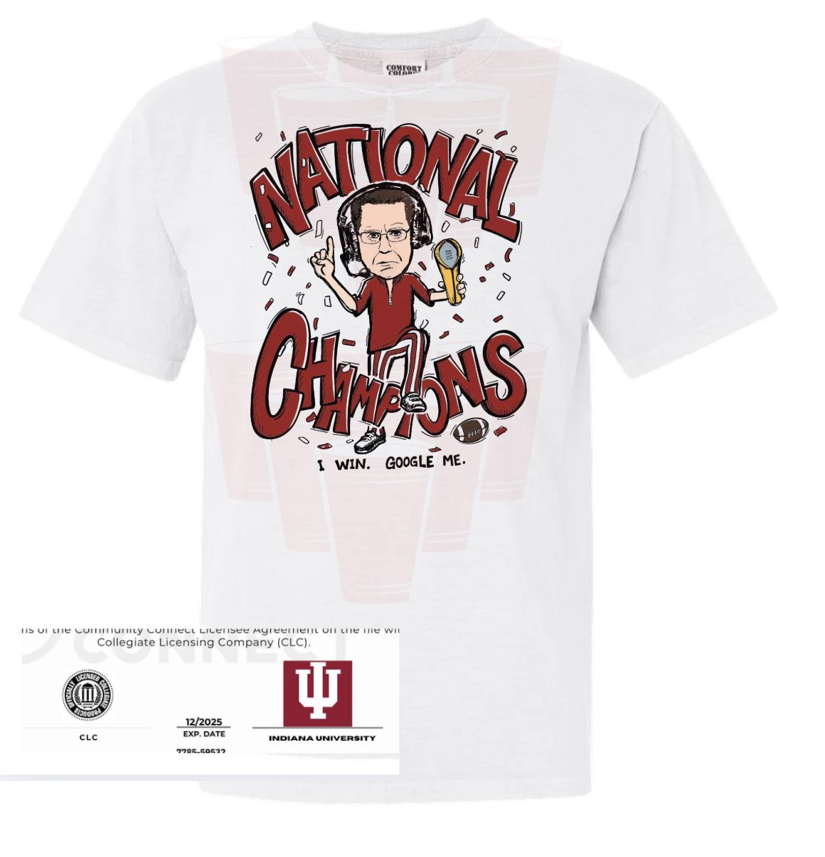 Coach Cignetti Indiana Hoosiers 2025 National Champions Tee | IU Football| HOOSIERS| main