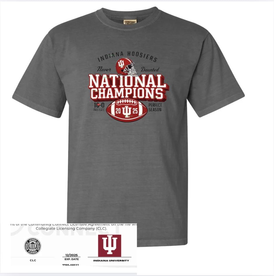 Indiana Hoosiers 2025 National Champions Tee | IU Football| HOOSIERS