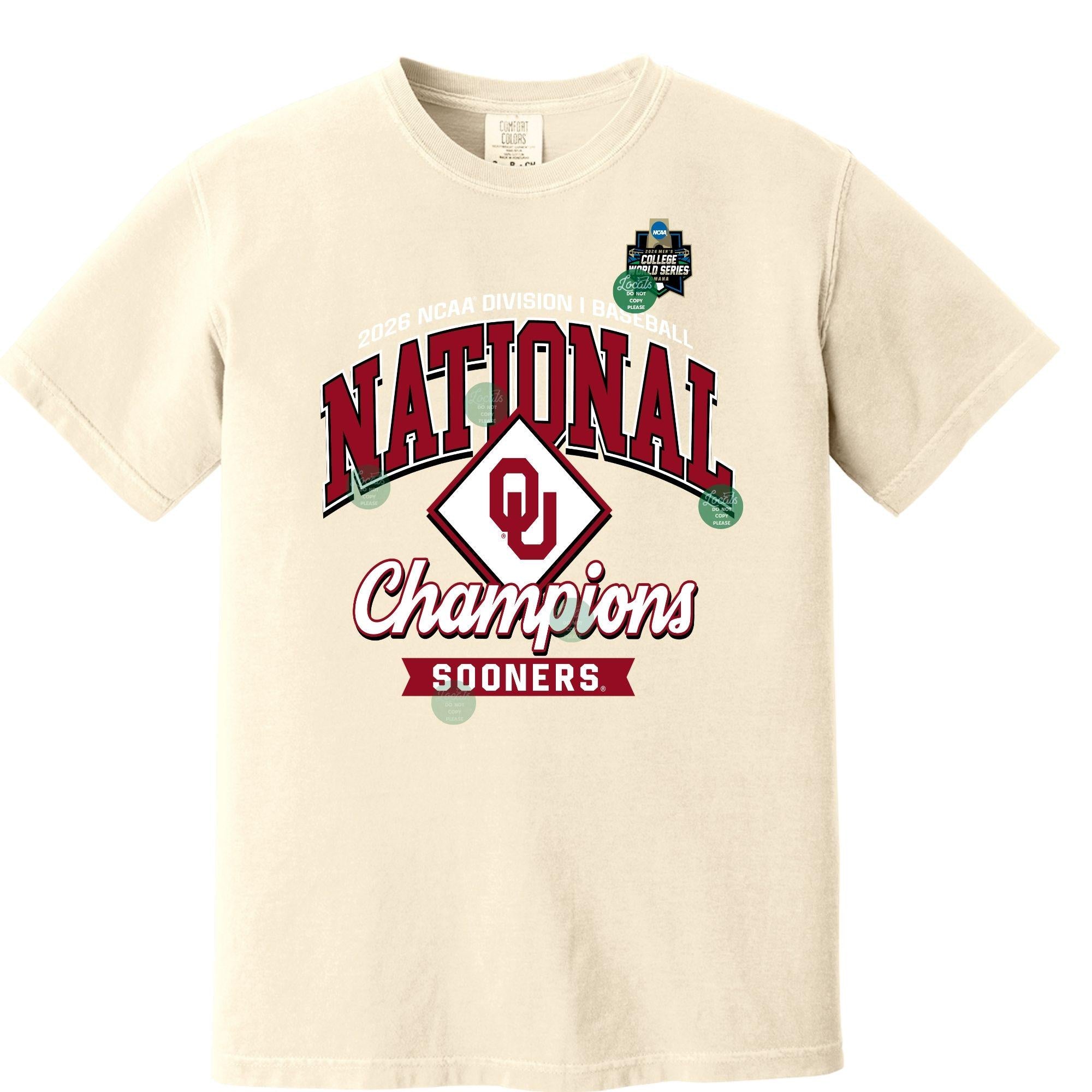 2026 NCAA Baseball National Champions Sooners Shirt | OU College World Series Tee