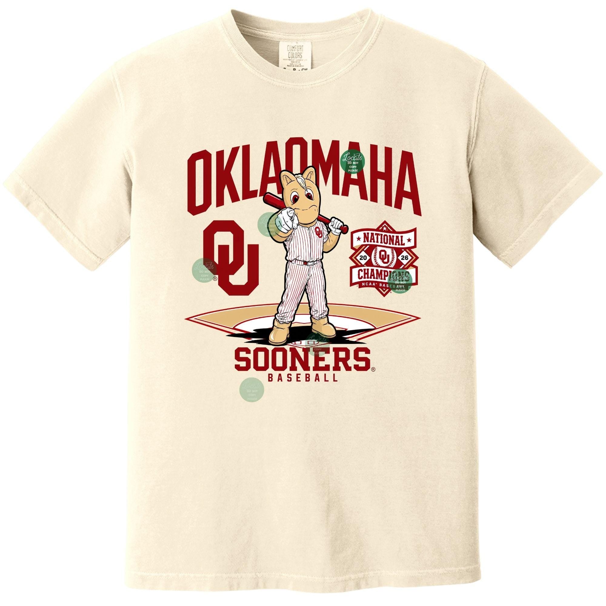 Oklahoma Sooners 2026 National Champions Baseball Shirt (2026 OU MASCOT TEE)