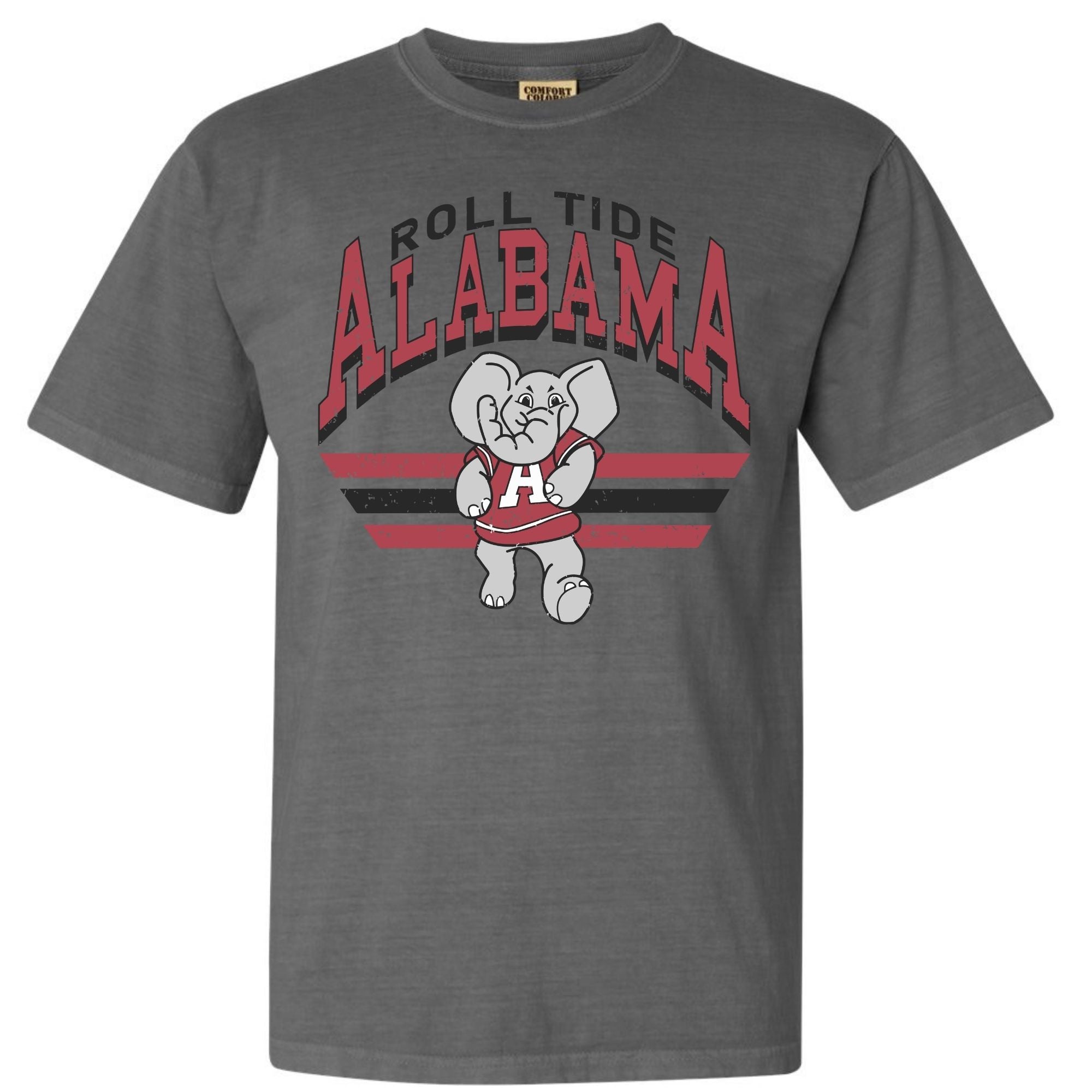 Vintage Alabama Crimson Tide T-Shirt – Retro Big Al Mascot Tee | Classic Roll Tide Shirt grey comfort colors bama shirt 
