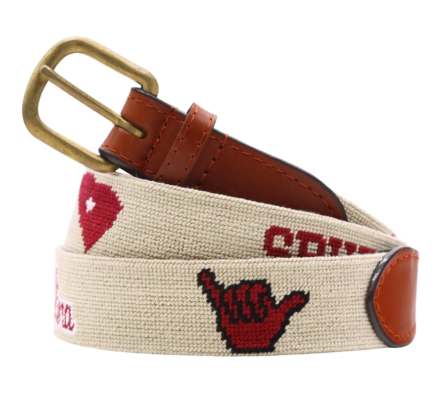 south carolina belt, gamecocks belt, spurs up belt, usc gamecocks belt, needlepoint belt, sec belt, college football belt, carolina pride, game day belt, alumni gift, mens needlepoint belt, womens needlepoint belt, leather needlepoint belt, southern style belt, collegiate accessories, tailgate outfit, graduation gift, gift for dad, gift for boyfriend, christmas gift for him, rowdy rebs, gamecock fans